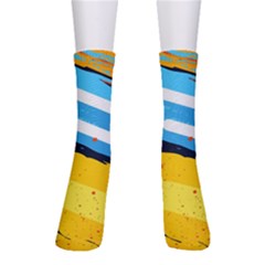 Colorful Paint Strokes Crew Socks by nateshop