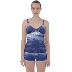 Majestic Clouds Landscape Tie Front Two Piece Tankini by dflcprintsclothing