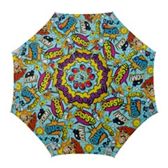 Graffiti Word Seamless Pattern Golf Umbrellas by Bedest