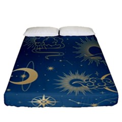 Asian Seamless Galaxy Pattern Fitted Sheet (queen Size) by Cemarart