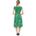 Golf Course Par Golf Course Green Cap Sleeve Front Wrap Midi Dress View2