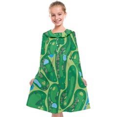 Golf Course Par Golf Course Green Kids  Midi Sailor Dress by Cemarart