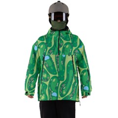 Golf Course Par Golf Course Green Men s Ski And Snowboard Waterproof Breathable Jacket by Cemarart