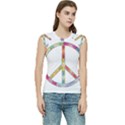 Flourish Decorative Peace Sign Women s Raglan Cap Sleeve T-Shirt View1