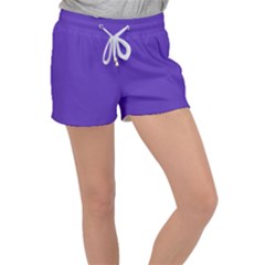 Ultra Violet Purple Women s Velour Lounge Shorts by bruzer