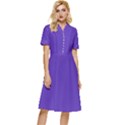 Ultra Violet Purple Button Top Knee Length Dress View1