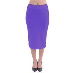 Ultra Violet Purple Velvet Midi Pencil Skirt by bruzer