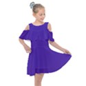 Ultra Violet Purple Kids  Shoulder Cutout Chiffon Dress View1