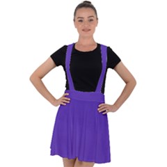 Ultra Violet Purple Velvet Suspender Skater Skirt by bruzer