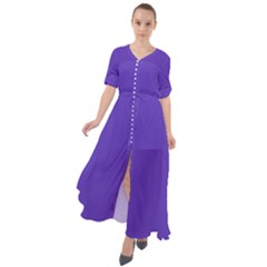 Ultra Violet Purple Waist Tie Boho Maxi Dress by bruzer