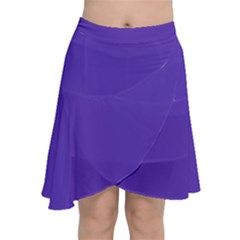 Ultra Violet Purple Chiffon Wrap Front Skirt by Patternsandcolors