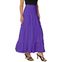 Ultra Violet Purple Tiered Ruffle Maxi Skirt View3