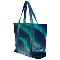 Aurora Borealis Zip Up Canvas Bag by Ndabl3x