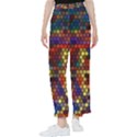 Hexagon Honeycomb Pattern Design Women s Pants  View1