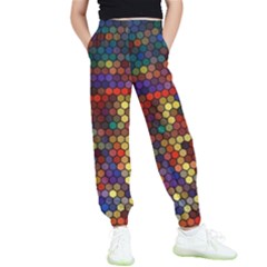 Hexagon Honeycomb Pattern Design Kids  Joggers by Ndabl3x