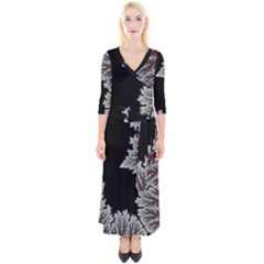 Astrology Surreal Surrealism Trippy Visual Art Quarter Sleeve Wrap Maxi Dress by Bedest