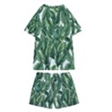 Green banana leaves Kids  Swim T-Shirt and Shorts Set View2