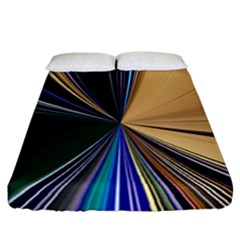 Zig Zag Pattern Geometric Design Fitted Sheet (california King Size) by Cemarart