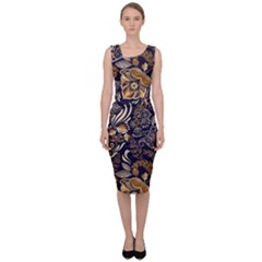 Paisley Texture, Floral Ornament Texture Sleeveless Pencil Dress by nateshop