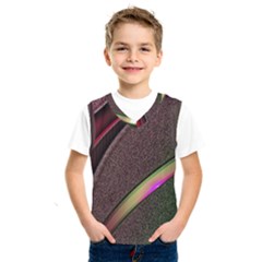 Texture Abstract Curve  Pattern Red Kids  Basketball Tank Top by Proyonanggan