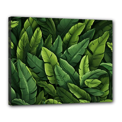 Green Leaves Canvas 20  X 16  (stretched) by goljakoff