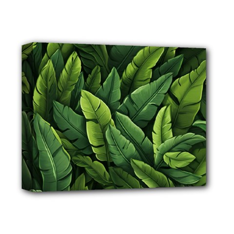 Green Leaves Deluxe Canvas 14  X 11  (stretched) by goljakoff