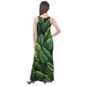 Green leaves Sleeveless Velour Maxi Dress View2