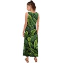 Green leaves V-Neck Chiffon Maxi Dress View2