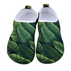 Green Leaves Women s Sock-style Water Shoes by goljakoff