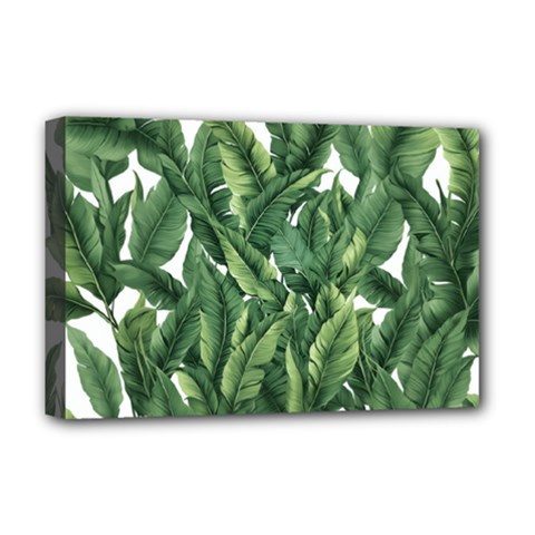 Tropical Leaves Deluxe Canvas 18  X 12  (stretched) by goljakoff