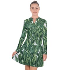 Tropical Leaves Long Sleeve Panel Dress by goljakoff