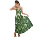 Tropical leaves Backless Maxi Beach Dress View1