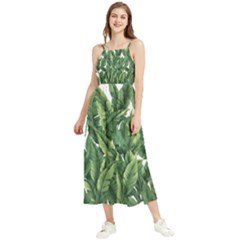 Tropical Leaves Boho Sleeveless Summer Dress by goljakoff