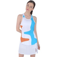 Warp Lines Colorful Multicolor Racer Back Mesh Tank Top by Cemarart