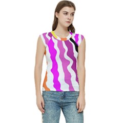 Warp Liquid Multicolor Kids Women s Raglan Cap Sleeve T-shirt by Cemarart