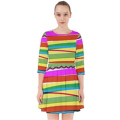 Print Ink Colorful Background Smock Dress by Cemarart