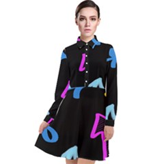 Colorful Arrows Kids Pointer Long Sleeve Chiffon Shirt Dress by Cemarart