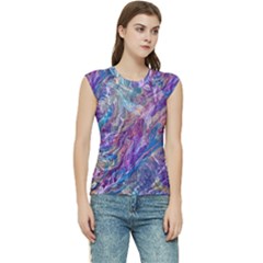 Amethyst Flow Women s Raglan Cap Sleeve T-shirt by kaleidomarblingart