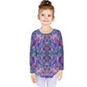 Cobalt arabesque Kids  Long Sleeve T-Shirt View1