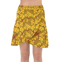 Blooming Flowers Of Lotus Paradise Wrap Front Skirt by pepitasart