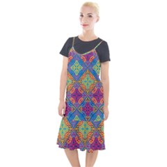 Colorful Flora Flora Kazakh Pattern Camis Fishtail Dress by Cemarart