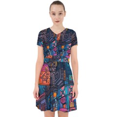 Wallet City Art Graffiti Adorable In Chiffon Dress by Bedest