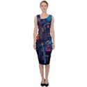 Wallet City Art Graffiti Sleeveless Pencil Dress View1