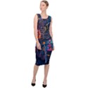 Wallet City Art Graffiti Sleeveless Pencil Dress View3