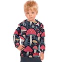 Mushrooms Psychedelic Kids  Hooded Pullover View1