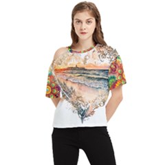 Mandalas-1084082 Ai-generated-7899053 One Shoulder Cut Out T-shirt by lipli