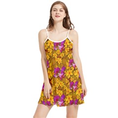 Blooming Flowers Of Orchid Paradise Summer Frill Dress by pepitasart