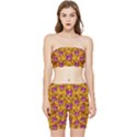 Blooming Flowers Of Orchid Paradise Stretch Shorts and Tube Top Set View1