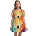 Starry Night Wanderlust: A Whimsical Adventure Kids  Short Sleeve Dolly Dress View1