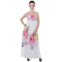 Flower-2342706 Empire Waist Velour Maxi Dress by lipli